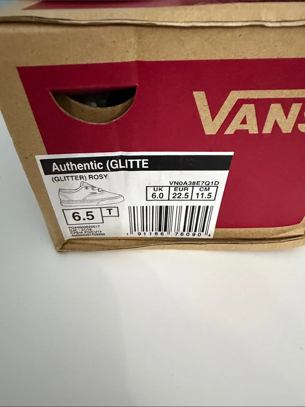 Vans Kids rosy Glitter Lace-Up Sneakers - Fuchsia Pink 6.5t